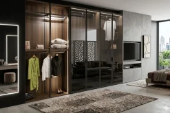 Cabina Armadio Con Ante Vetro E Telaio Metallico