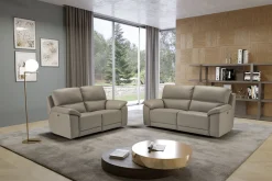 Divano Taylor 3p c/recl. elettrico pelle