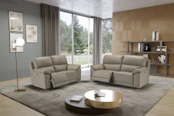 Divano Taylor 2p c/recliner in pelle