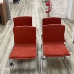 Sedia Giulia cromo/rosso