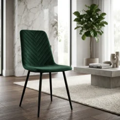 Sedia Polly velluto verde smeraldo