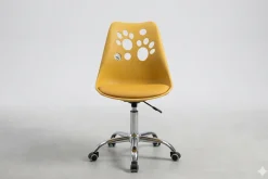 Sedia Sonia Gialla Con Rotelle